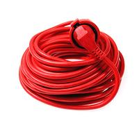 as - Schwabe 51153 Rallonge électrique avec câble PVC H05VVF 3G1,5 15 m, protection IP20 Rouge