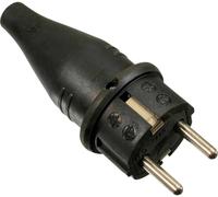AS Schwabe 60412 Fiche électrique mâle avec terre Tout caoutchouc 230 V noir IP44