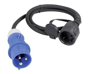 as - Schwabe 60488, 1,5m câble adaptateur camping, raccord fiche CEE vers fiche femelle schuko, 2PT 250 V 16 A