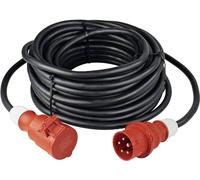 AS Schwabe Câble de rallonge CEE 32A 25 m H07RN-F 5G4 400V IP44 noir avec inverseur de phase