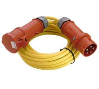 as - Schwabe 60726 Rallonge électrique K35 AT-N07V3V3-F 5G4 Norme CEE Protection IP44 Jaune 400 V / 32 A 25 m
