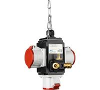 as - Schwabe 60730 V+ Cube distributeur de courant électrique avec raccord pour air comprimé pour chantiers Protection IP44