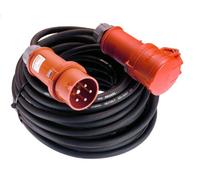 as - Schwabe 61093 Rallonge Électrique Cee Avec Inverseur de Phe H07RnF 5G2,5 5 Pôles Noir 50 M 400 V/16 A/5 Pôles