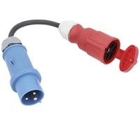 AS Schwabe 61375 alimentation Câble adaptateur 32 A noir 0.3 m H07RN-F 3G 6 mm²