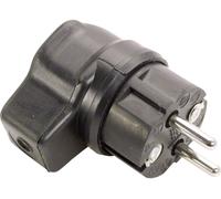 AS Schwabe 62207 Fiche coudée à contact de protection Tout caoutchouc 230 V noir IP44