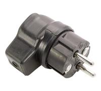 AS Schwabe 62207 Fiche coudée à contact de protection Tout caoutchouc 230 V noir IP44