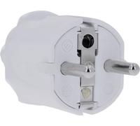 AS Schwabe 62221 Fiche électrique mâle avec terre PVC 230 V blanc IP20
