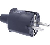 AS Schwabe 62222 Fiche électrique mâle avec terre PVC 230 V noir
