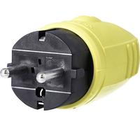 AS Schwabe 62403 Fiche électrique mâle avec terre caoutchouc 230 V jaune IP44