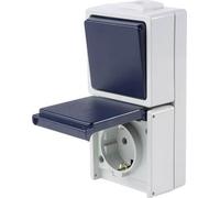 as Schwabe 62455 Interrupteur pour montage en saillie IP54 Gris (62455)