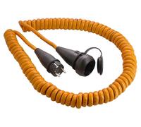 as-Schwabe 70415 Câble électrique Orange 5 m Fiche secteur type E+F Fiche secteur type F (70415)