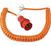 AS SCHWABE CEE Câble spiralé de chantier avec fiche CEE & extrémité ouverte (400V / 16A)