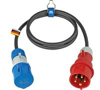 as - Schwabe Câble Adaptateur Caravan 1.5m - Prise CEE 400V/16A 5 Pôles & 230V/16A 3 Pôles - Intérieur/Extérieur IP44 - Fabriqué en Allemagne, 61391