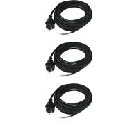 as - Schwabe Câble de Connexion pour perceuse H05RN-F 2x1.0, 3 m, Noir, 70532 (Lot de 3)