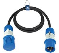 Rallonge as-Schwabe CEE 1,5 m, 230 V, 16 A, 3G2,5, 3 pôles, gaine extérieure en caoutchouc, IP44