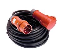 as - Schwabe Câble Rallonge électrique CEE 25 m Rallonge CEE 230V / 16A, 5 Pôles avec Fiche à Inverseur de Phes Chantiers et Industrie IP44 Made in Germany I 60568