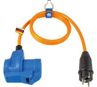 as-Schwabe Camping Câble adaptateur CEE 1,5m Schuko sur prise coudée CEE IP44