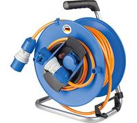 as - Schwabe CEE 12272 Tambour de camping 25 m en polyuréthane avec prise CEE, câble de 1,5 m avec raccord CEE, indicateur de tension powerlight, prise de contact de mise à la terre avec couvercle à