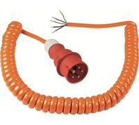 AS SCHWABE CEE Câble spiralé de chantier avec fiche CEE & extrémité ouverte (400V / 16A)
