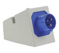 as - Schwabe CEE prise murale pour caravane - 230 V / 16 A prise camping - Prise murale à 3 pôles pour camping-cars et caravanes - Idéal pour l'extérieur - IP44 - Fabriqué en Allemagne - Bleu I 60473