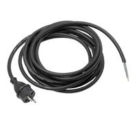 as - Schwabe Cordon d'Alimentation pour Perceuse en Caoutchouc de 5 m H05RNF 2 x 1,0 mm² Câble Adaptateur avec Fils Dénudés Chantiers & Industrie IP44 Noir I 70530