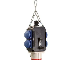 AS SCHWABE Cube énergie II à suspendre, IP44, avec 4 prises de protection 16A, 230V et 1 CEE 16A, 400V 5p (60733)