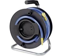 as - Schwabe Dévidoir pour tuyau d'air comprimé 20 m DKV60 | Tuyau d'air comprimé en PVC 9 x 3 mm avec connecteurs et dévidoir I 12622
