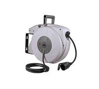 as - Schwabe enrouleur de câble automatique 18 m, 180° orientable, montage mural ou plafond, amovible usage mobile, 230 V 16 A, IP44 extérieur
