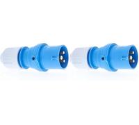 as - Schwabe Fiche CEE Caravane - 230 V / 16 A fiche Camping avec bornes à vis - caravanes et Camping-Cars - idéale pour Une Utilisation en extérieur - IP44 - Fabriqué en Allemagne - Bleu I 60470