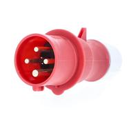 AS Schwabe Fiche CEE mâle 60570 – 16 A 4 pôles 400 V, raccord à vis, IP44, rouge