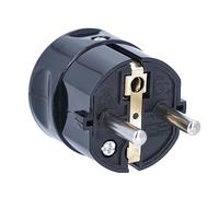 AS Schwabe 45032 Fiche électrique mâle avec terre plastique 230 V noir IP20