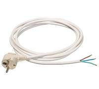 AS Schwabe Câble d'alimentation H05VV-F 3G1,5 10 m PVC Blanc 230 V 16 A IP20 avec embouts