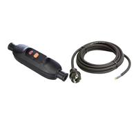 as - Schwabe Interrupteur intermédiaire de sécurité des personnes Schwabe 30 mA & Câble de raccordement en caoutchouc - H07RN-F 3G1.5, Noir, 4,5 m