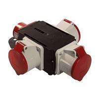 as - Schwabe MIXO Adaptateur/Distributeur de Courant ELBE Fiche CEE vers 3 Prises CEE 5 Pôles Distributeur de Courant de Chantier Robuste IP44 Made in Germany I 60832