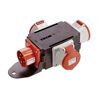 as - Schwabe MIXO Adaptateur/Distributeur de Courant RHEIN Fiche CEE vers 3 Prises CEE 5 Pôles Distributeur de Courant de Chantier Robuste IP44 Made in Germany I 60531