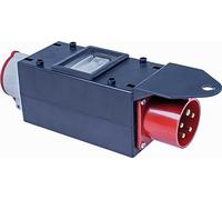 as - Schwabe MIXO Répartiteur de courant fort - Fiche CEE 400 V/32 A/5 broches, env. 11 kW - Adaptateur d'alimentation FI - 1 x prise CEE 400 V 16 A, 5 broches - Station d'alimentation - Extérieur -
