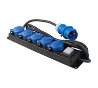 as - Schwabe Multiprise CEE 5 Prises avec Interrupteur 3 Broches - Multiprise CEE avec câble de 4,5 m - 230 V/16 A - avec Interrupteur et Couvercle de sécurité - pour intérieur et extérieur - IP44 -