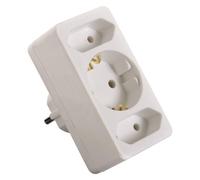 As - Schwabe, Multiprise, Distributeur de prises 49111 Blanc (3x, CEE 7/16, CEE 7/7)