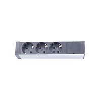 AS Schwabe Multiprise sans câble 18197 – 3 prises aluminium 230 V 16 A Noir/argent