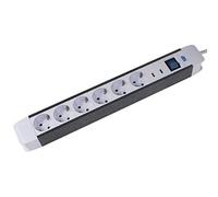 as - Schwabe Multiprise Flash avec parasurtenseur - 6 Prises & 1,5 m de câble - Rallonge avec parasurtenseur - Multiprise avec Interrupteur Marche/arrêt - IP20 - Blanc I 183666
