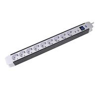 as - Schwabe Multiprise Flash avec parasurtenseur - 9 Prises & câble de 1,5 m - rallonge avec parasurtenseur - multiprise avec Interrupteur on/Off - IP20 - Blanc I 183669, 18669, 9 Prises
