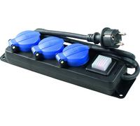 as-Schwabe Multiprise triple 1,5m avec interrupteur 230V IP44