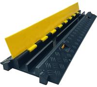 as-Schwabe Pont de câble en caoutchouc plein 2 canaux droits, charge max. 10t Protection de câble