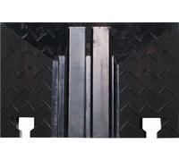 as-Schwabe Pont de câble en caoutchouc plein 2 canaux Embout pouvant supporter jusqu'à 10t Protection de câble