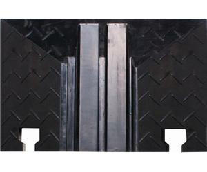 as-Schwabe Pont de câble en caoutchouc plein 2 canaux Embout pouvant supporter jusqu'à 10t Protection de câble