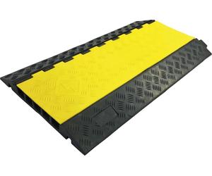 as-Schwabe Pont de câbles en caoutchouc plein 5 canaux droits, charge max. 20t Protection de câbles
