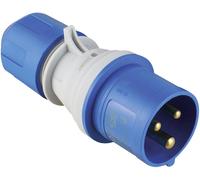 AS Schwabe Fiche CEE Powerlight 61486 – mâle 3 pôles 230 V 16 A IP44 bleue avec indicateur