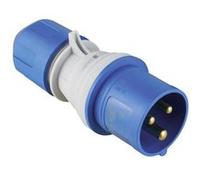 AS Schwabe Fiche CEE Powerlight 61486 – mâle 3 pôles 230 V 16 A IP44 bleue avec indicateur