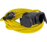 as-Schwabe Prise de distribution triple en caoutchouc plein Rallonge de 10m 3G2,5 jaune IP44