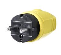 as - Schwabe Prise en Caoutchouc sans câble Convient IP 44 pour l'extérieur, Jaune, 62403